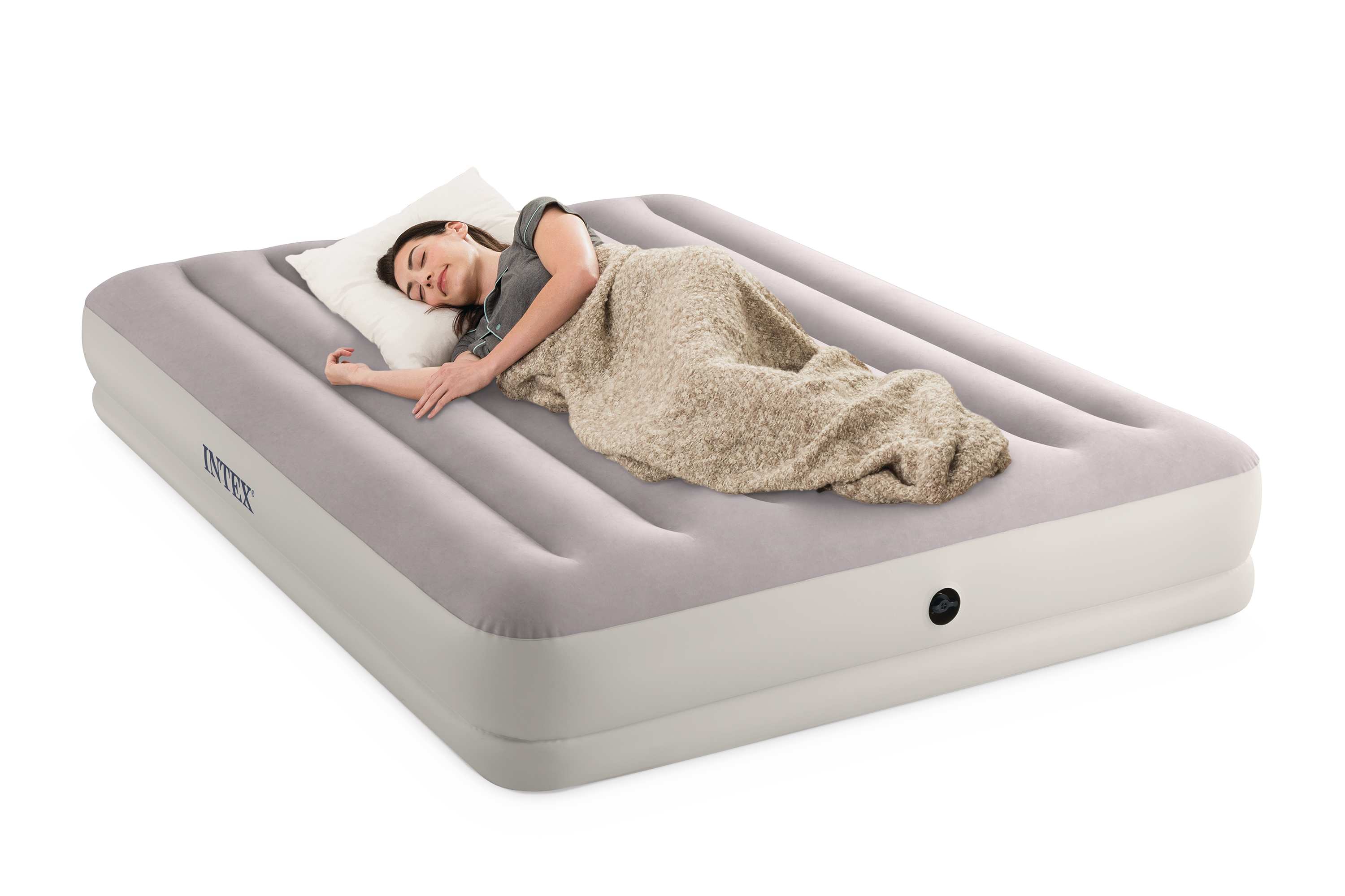 Intex Queen Dura-Beam Prestige Mid-Rise Airbed w/ USB150 Pump- 64179
