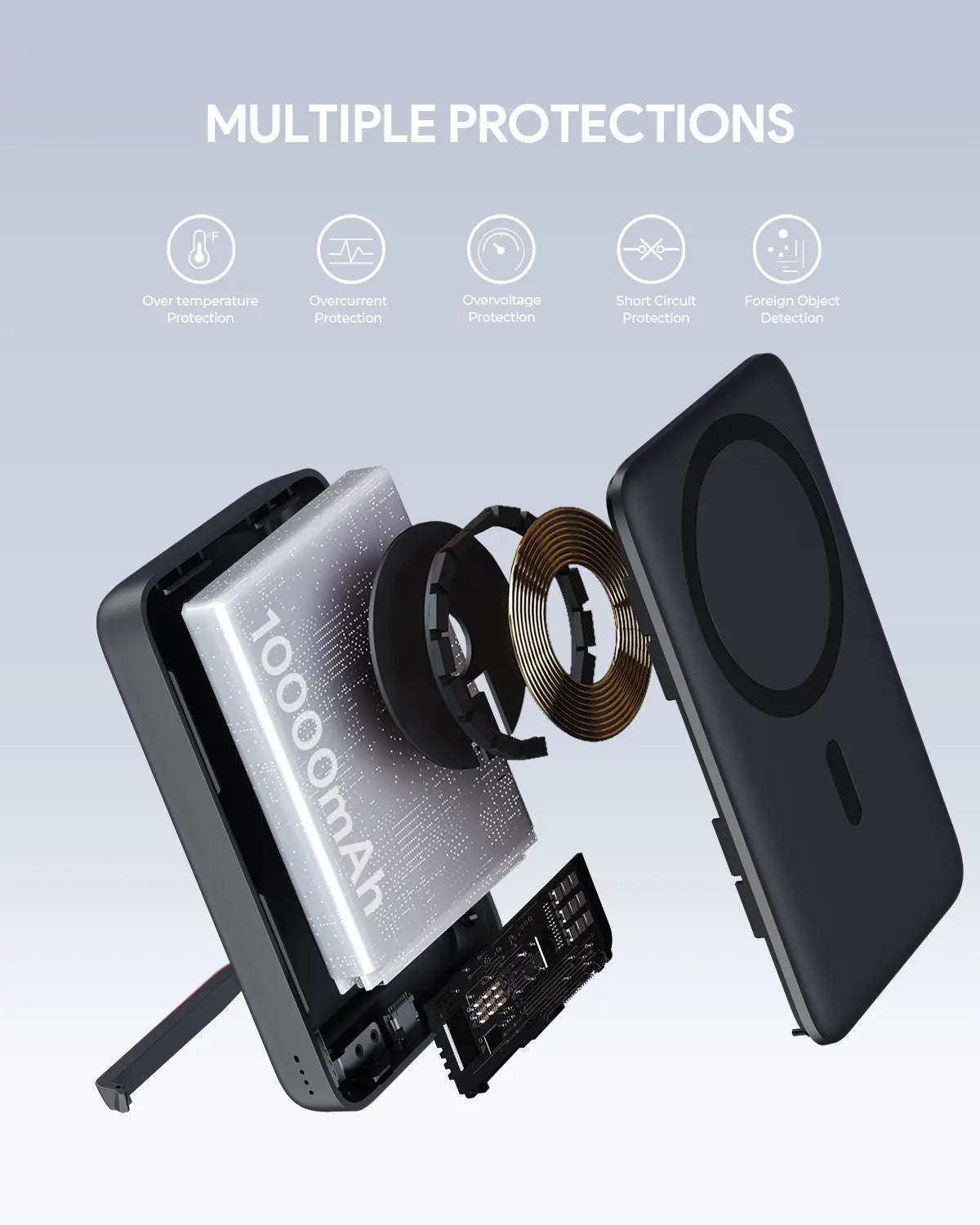 Aukey MagLinnk 10000mAh Magnetic Wireless Charging Power Bank (PB-MS02)