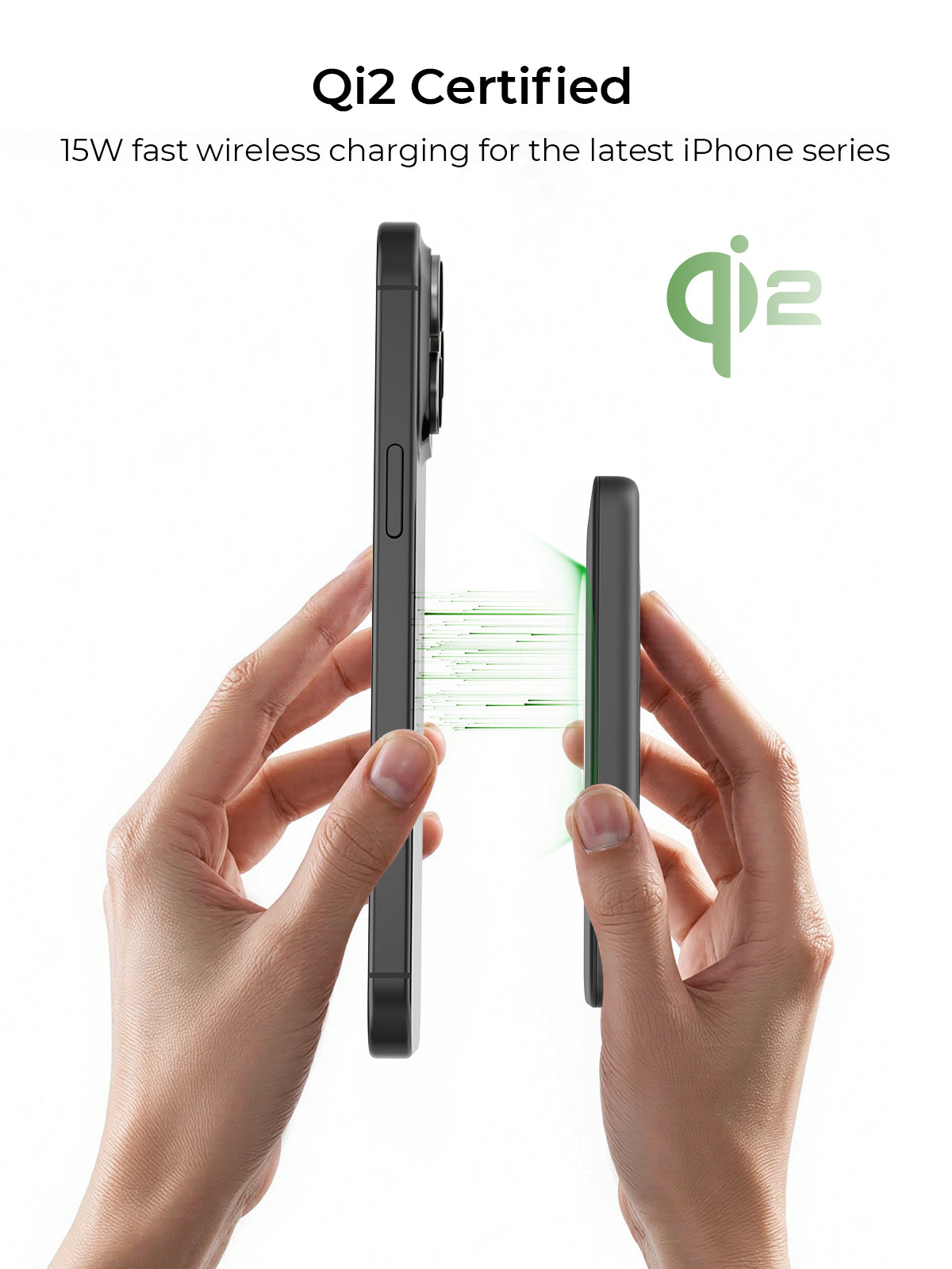 Aukey MagFusion M Qi2 5000mAh Magnetic Wireless Power Bank - White (PB-MS07)