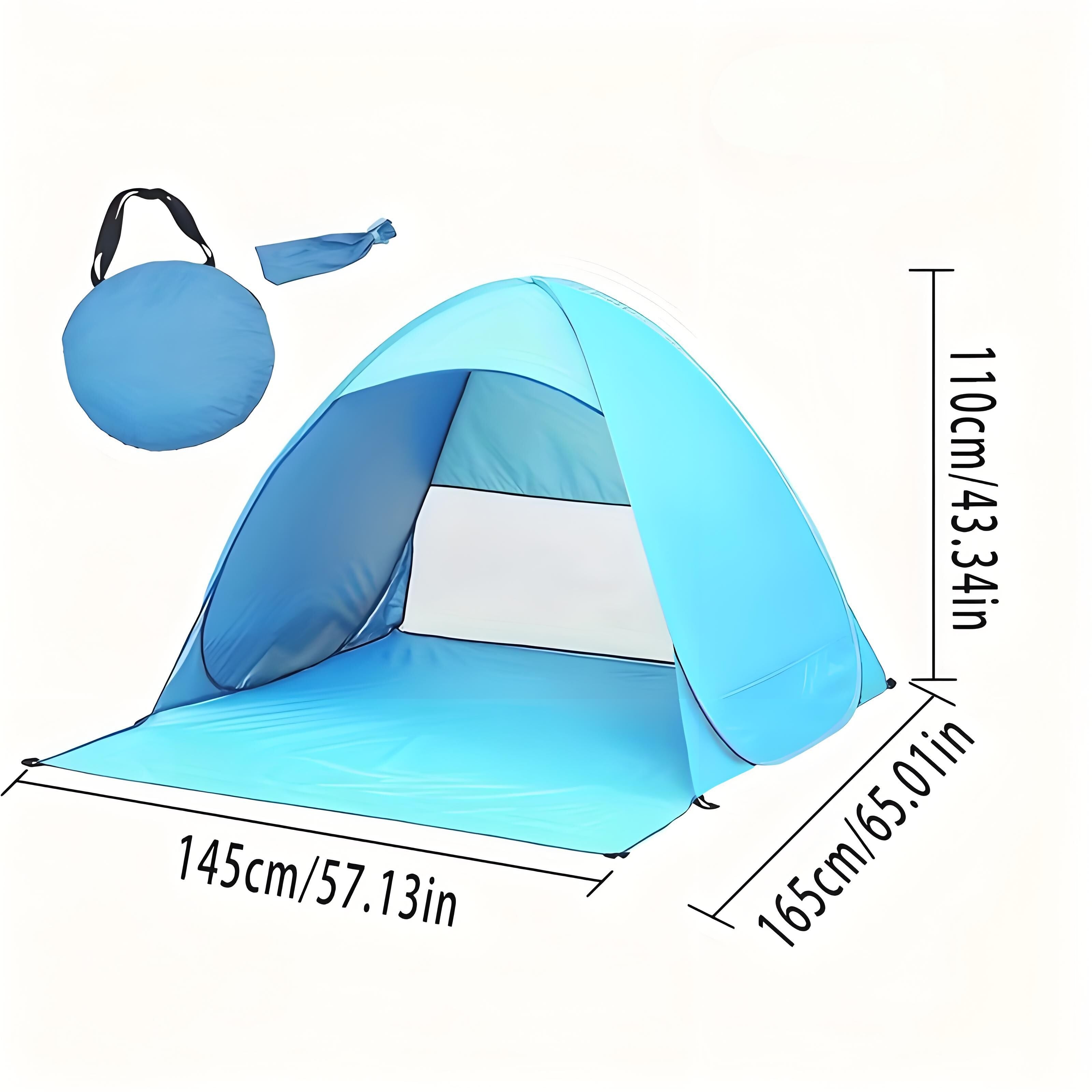 Pop Up Beach Tent: 3-4 Person UPF 50+ Sun Shelter