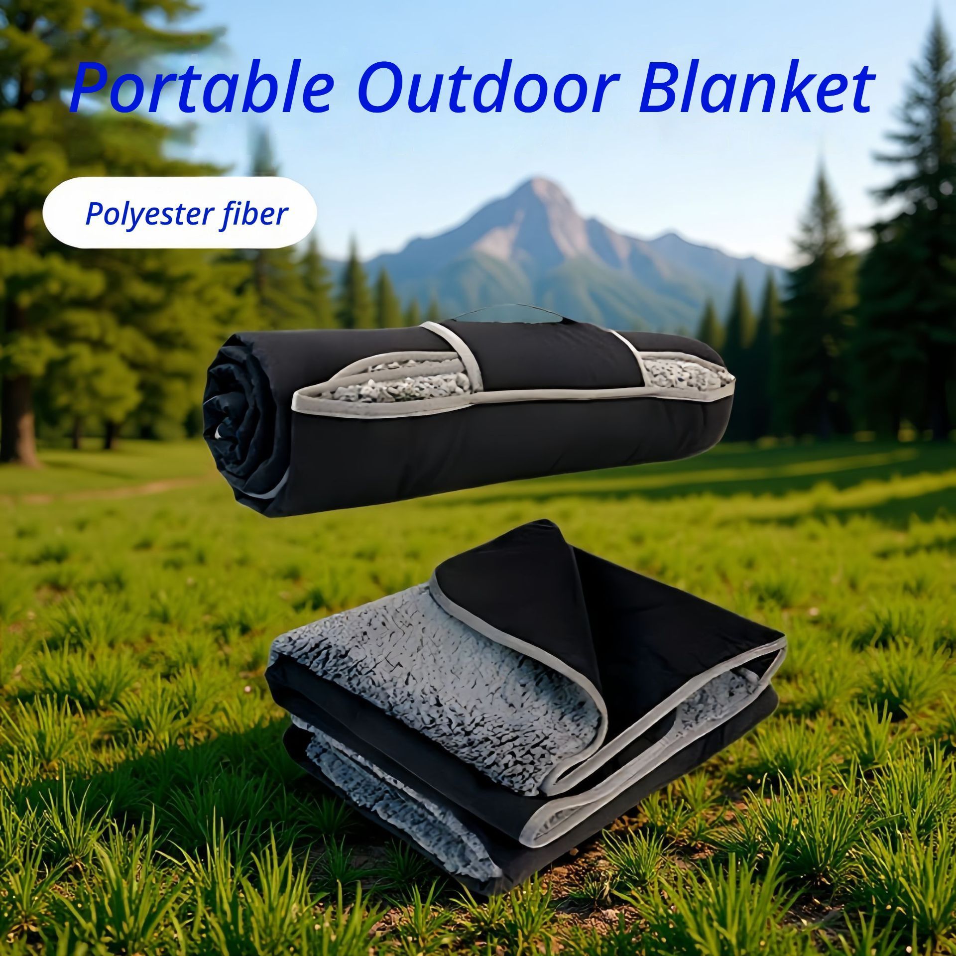 Outdoor Camping Blanket - Black