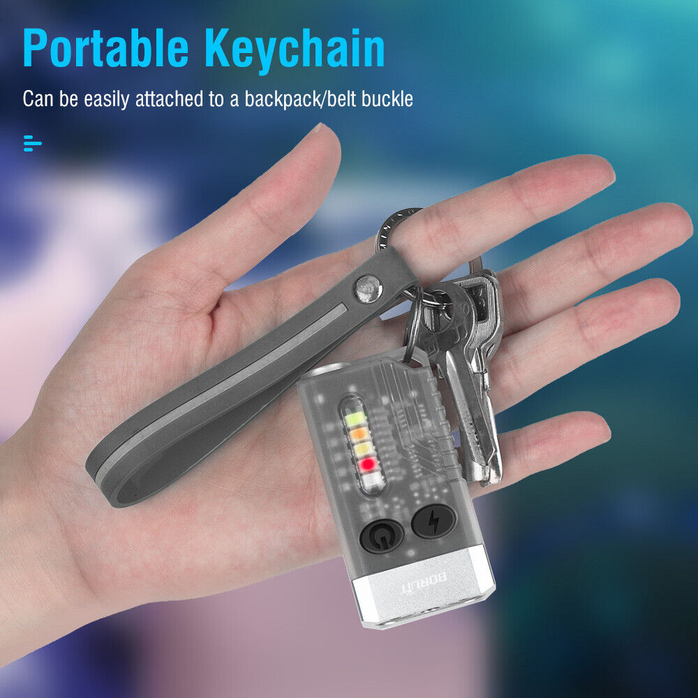 V10 LED Keychain EDC Flashlight USB Rechargeable