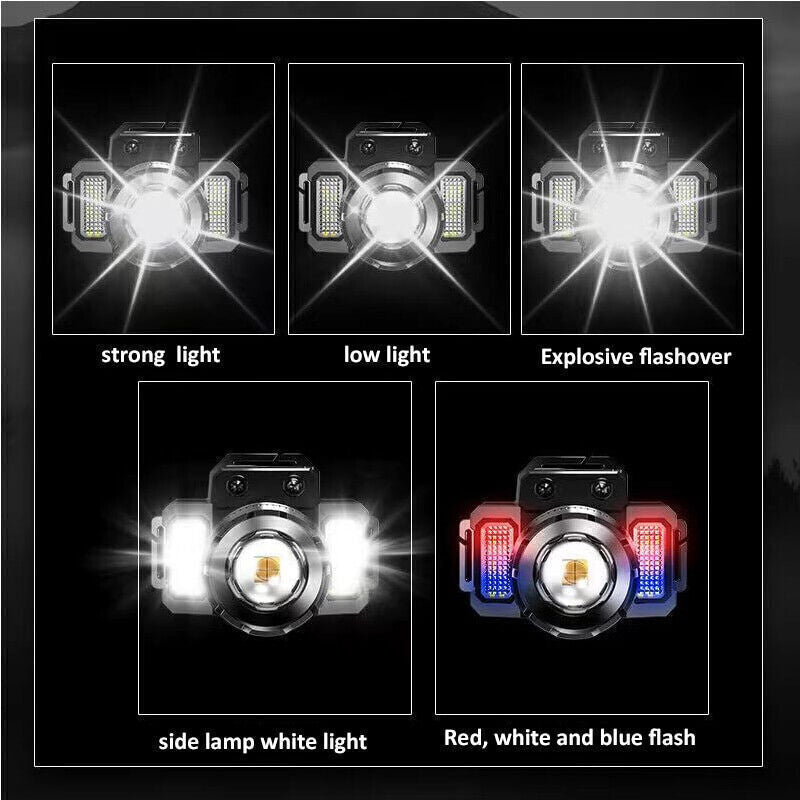 900000LM LED Headlamp Rechargeable Headlight Zoomable Head Torch Lamp Flashlight