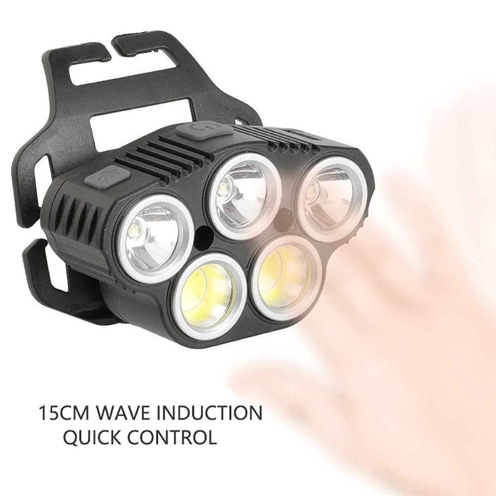6 Mode LED Head Torch Induction Headlight Camping COB Infrared Strong Lights