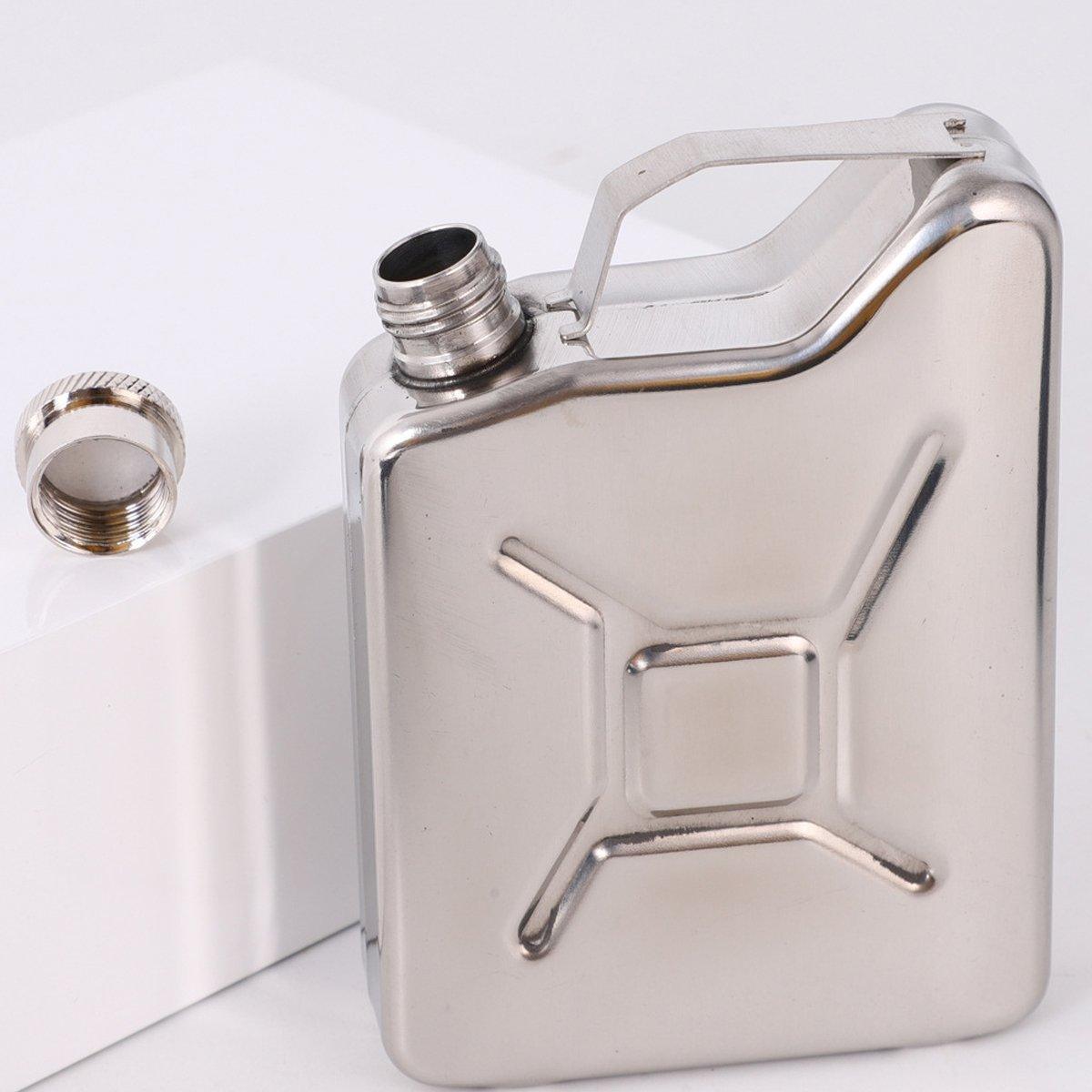 146ml Portable Outdoor Camping Oil Can Thick Stainless Steel Fuel Bottle Flask