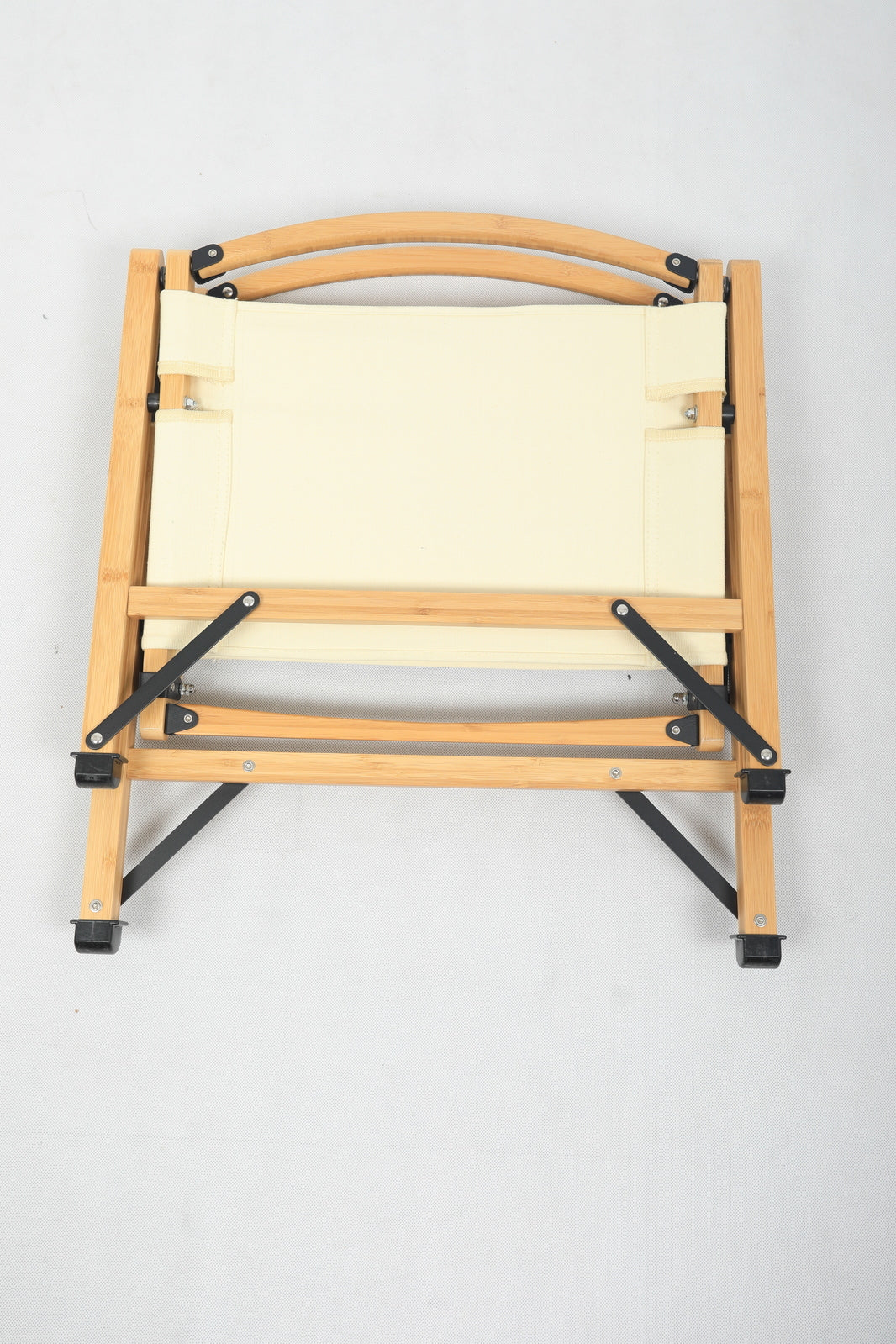 Bamboo Canvas Foldable Outdoor Chair - Khaki/Beige