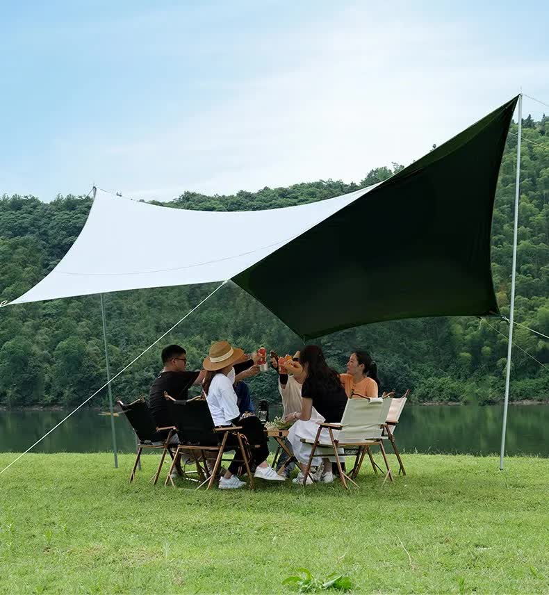 400*300 cm  2-3 Person Octagonal Camping Tent Tarp