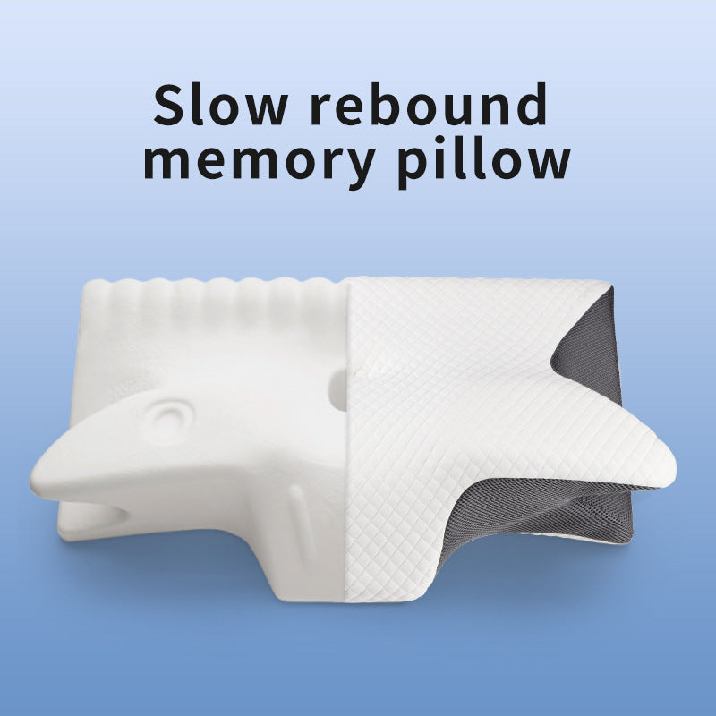 Height-enhancing Model Ergonomic Memory Foam Pillow - Orthopaedic Contour Pillow for Neck & Shoulder Support (61x43x16cm)