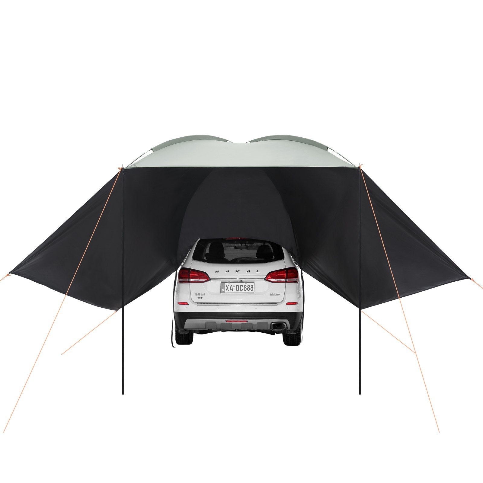 VEVOR Vehicle Awning, Large 10' x 7' Shade Coverage Car Side Awning, PU2000mm UV50+ Car Awning with Extended Side Canopies and Portable Storage Bag, Suitable for Truck, SUV, Van, Campers