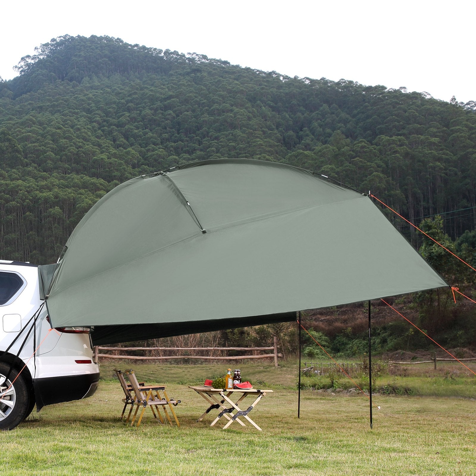 VEVOR Vehicle Awning, Large 10' x 7' Shade Coverage Car Side Awning, PU2000mm UV50 + Car Awning