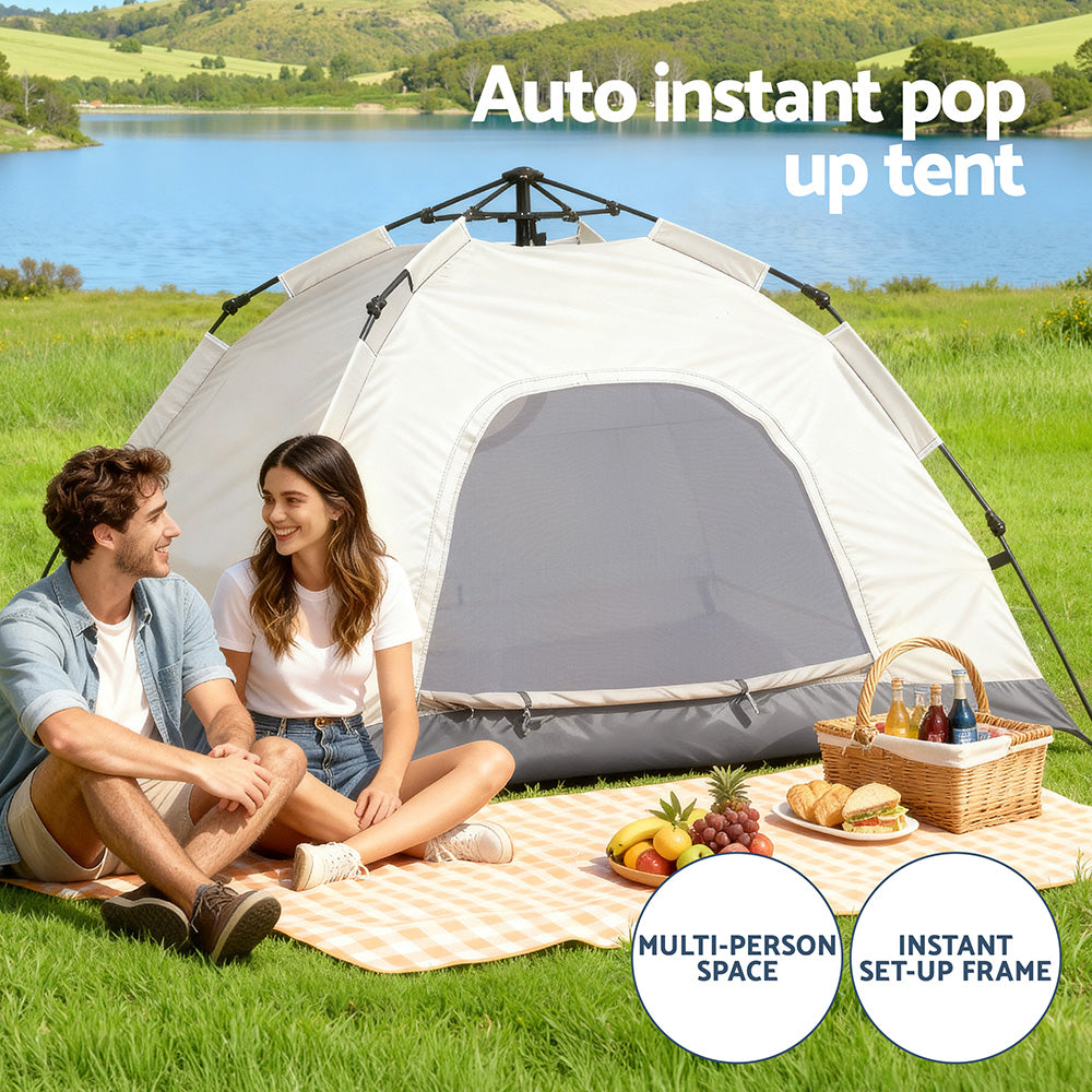 Weisshorn Camping Instant Tent Pop up - Beige